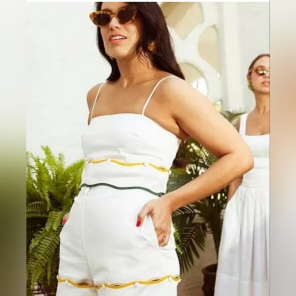 Antonio Melani X The Nat Note Scalloped Cotton Short Set NWT - Picture 2 of 15